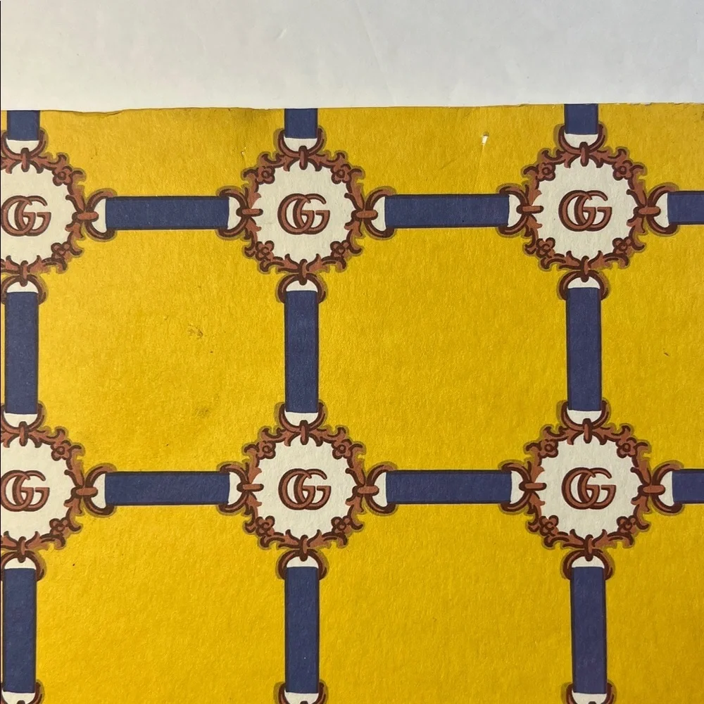 GUCCI GG Yellow and Blue Patterned Notebook RARE Find! LIMITED EDITION